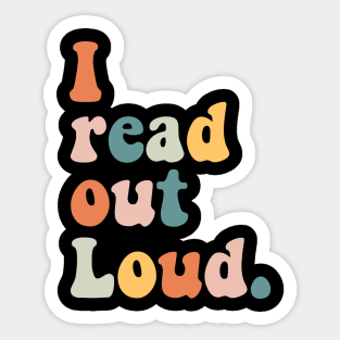 bookworm gift reading books out loud Sticker